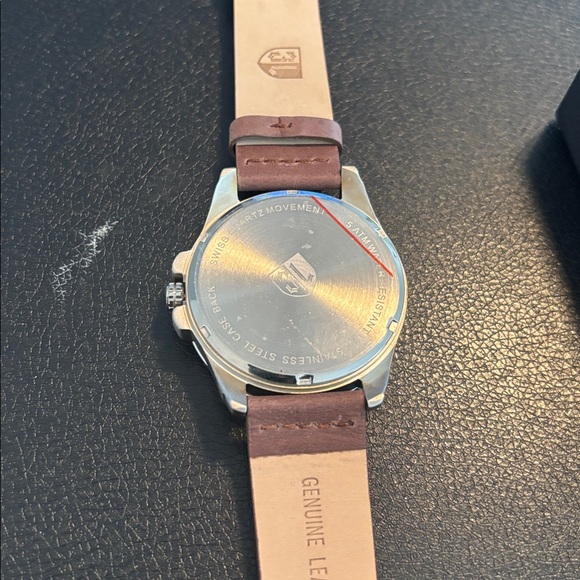 Three Leagues Artillery Leather Band Watch with Date - Picture 4 of 5